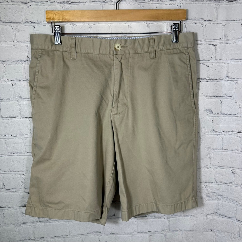 Southern Tide The Skipjack Men 34 Tan Khaki Chino Shorts Pima Cotton Modal Blend
